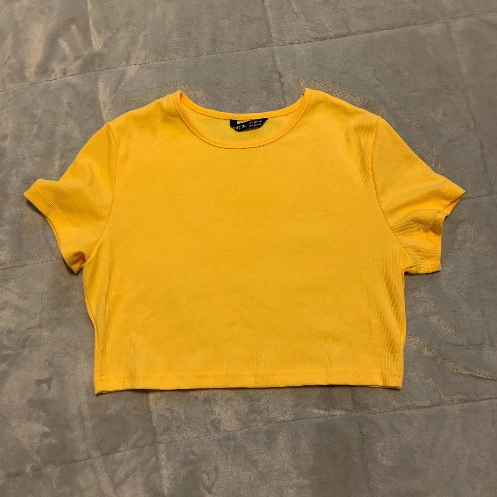 Medium Yellow SHEIN Crop Top